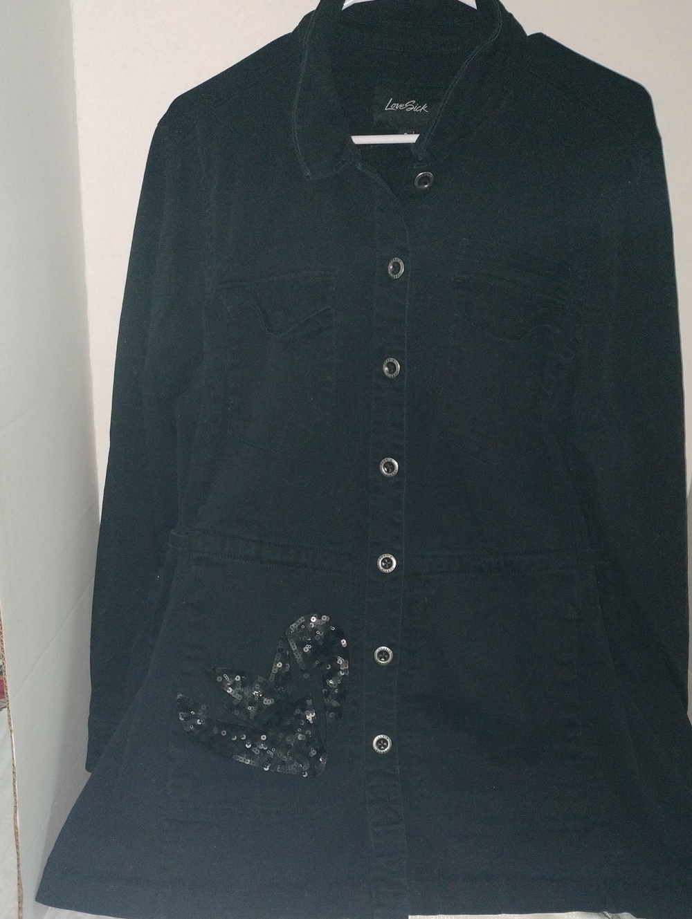 torrid Black Sequin Skull Jacket